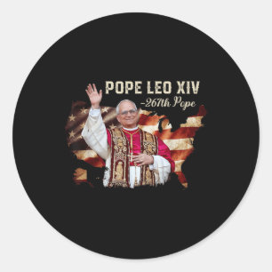 Sticker Rond Cardinal Pape Robert Prevost - Pape Leo Xiv Amériq