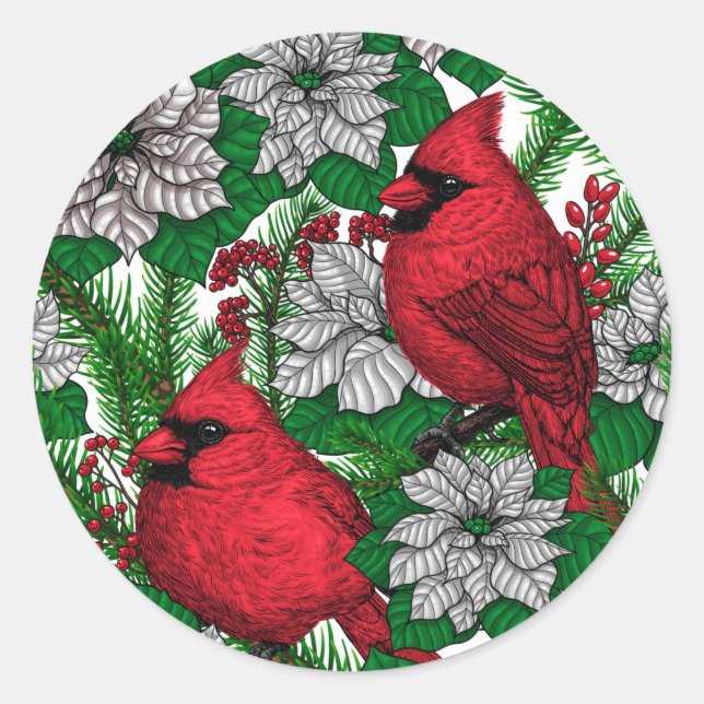 Sticker Rond Cardinaux 2 (Devant)