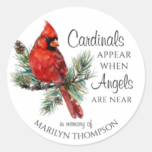 Sticker Rond Cardinaux commémoratifs apparaissent quand les ang