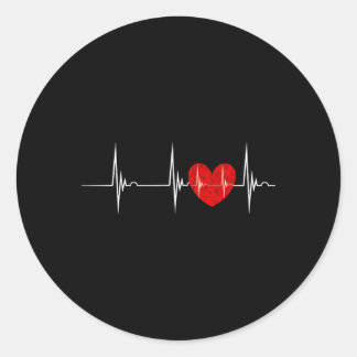 Sticker Rond Cardiologue He Ekg Hebeat Pulseline Cardiologie
