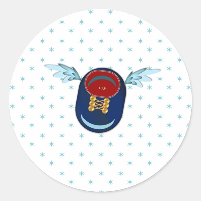Sticker Rond Caricature à chaussure mignonne (Devant)