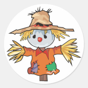 Sticker Rond Caricature Écarce d'automne