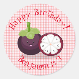 Sticker Rond Caricature mignonne mauve mangouste