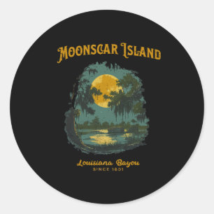 Sticker Rond Caricature rétrospective Halloween Zombie Island