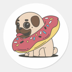 Sticker Rond Carlin avec beigne