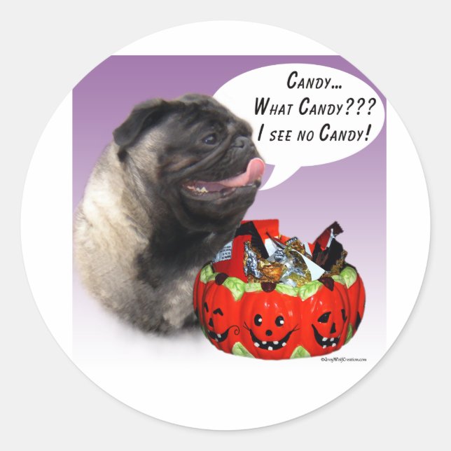 Sticker Rond Carlin (fawn) Halloween Candy (Devant)