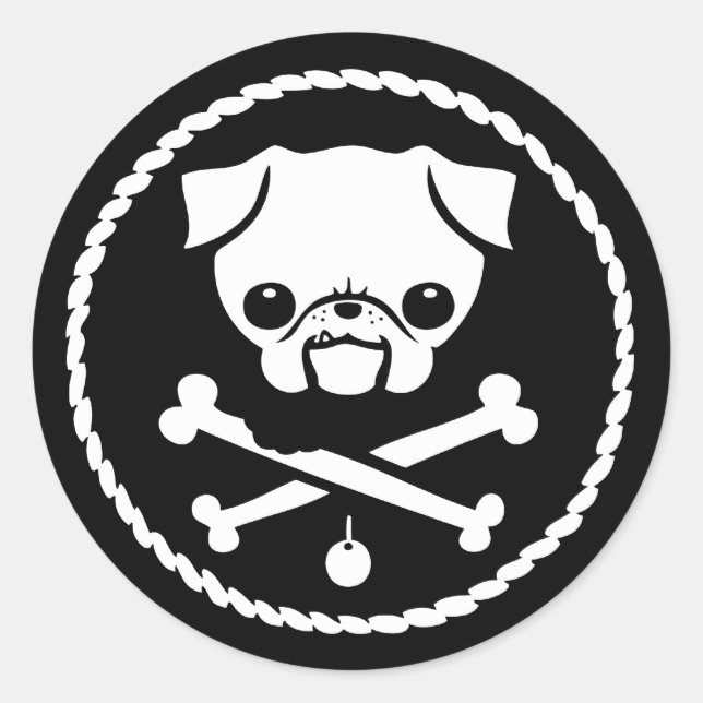 Sticker Rond Carlin Pirate (Devant)