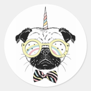 Sticker Rond Carlin Unicorn   Être unique