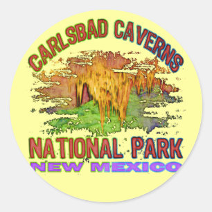 Sticker Rond Carlsbad Caverns National Park, Nouveau-Mexique