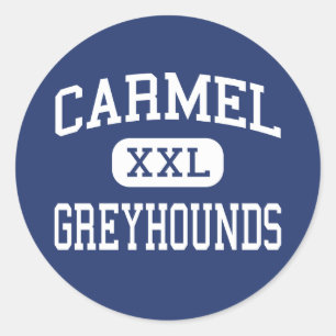 Sticker Rond Carmel - lévriers - lycée - Carmel Indiana