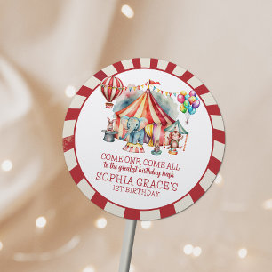 Sticker Rond Carnaval Budget Cirque Spectacle & Animaux Anniver