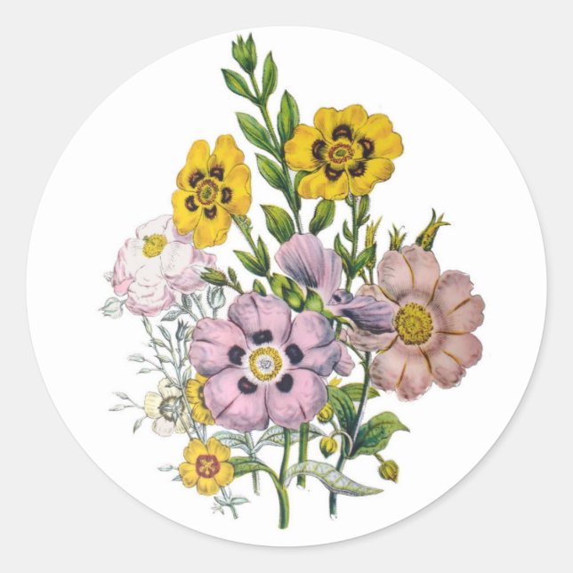 Sticker Rond Carnaval des fleurs (Devant)