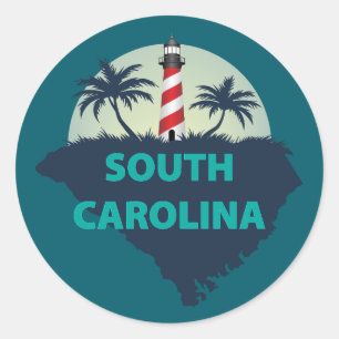 Sticker Rond Caroline du Sud, États-Unis d'Amérique
