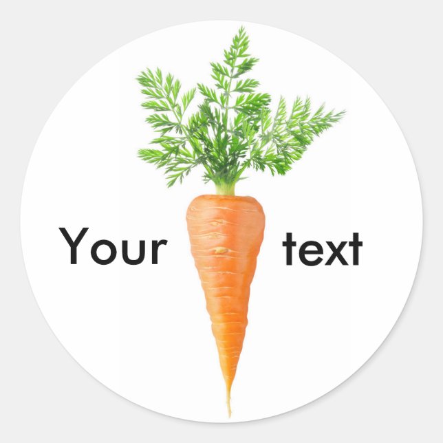 Sticker Rond Carotte aux feuilles (Devant)