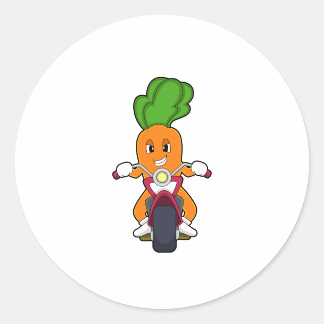 Sticker Rond Carotte comme Biker avec Motorcycle.PNG (Devant)