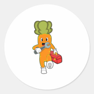 Sticker Rond Carotte en mécanique avec Boîte à outils