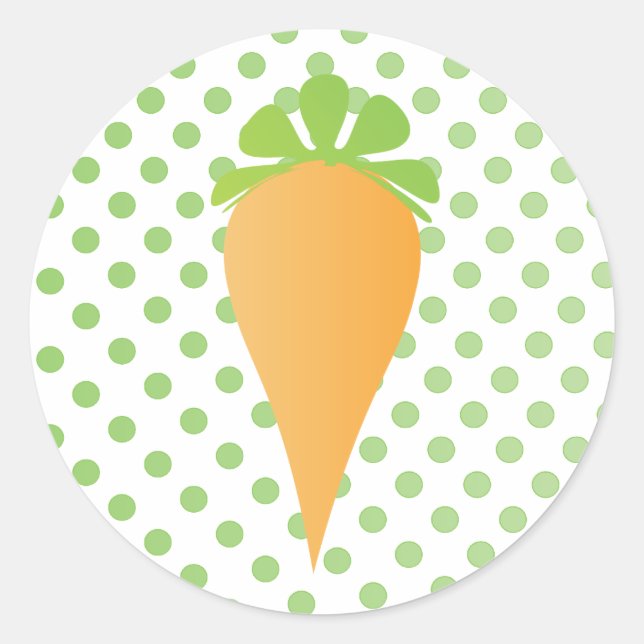 Sticker Rond Carotte mignonne (Devant)