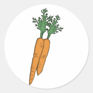 Sticker Rond Carottes carrots