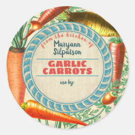 Sticker Rond Carottes en conserve personnalisées depuis la cuis