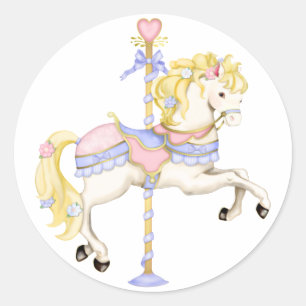 Sticker Rond Carousel Pony