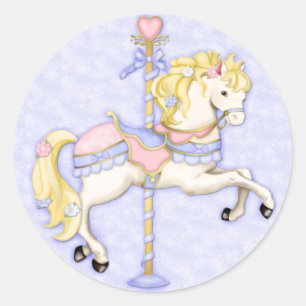 Sticker Rond Carousel Pony