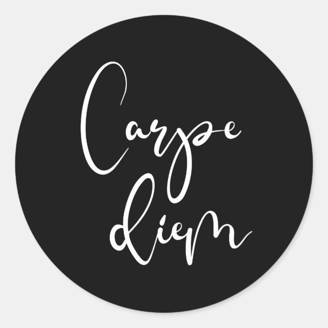 Sticker Rond Carpe Diem (Devant)