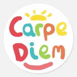 Sticker Rond Carpe Diem