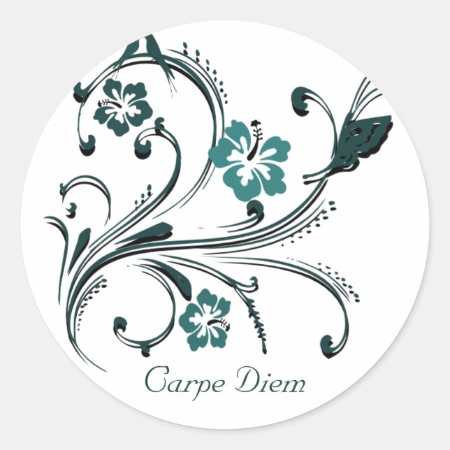 Sticker Rond Carpe Diem (Devant)