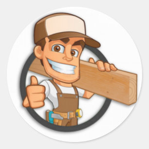 Sticker Rond Carpentier