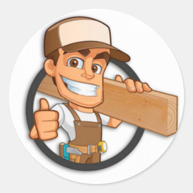 Sticker Rond Carpentier (Devant)