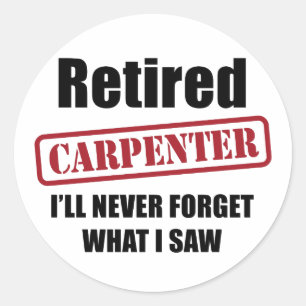 Sticker Rond Carpentier retraité