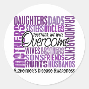 Sticker Rond Carré de famille Maladie d'Alzheimer
