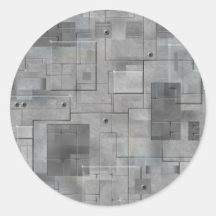 Sticker Rond Carreaux industriels