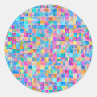 Sticker Rond Carreaux Mosiac