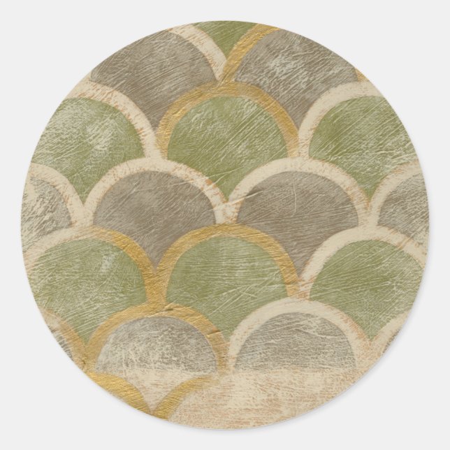 Sticker Rond Carrelage de pierre design par Chariklia Zarris (Devant)