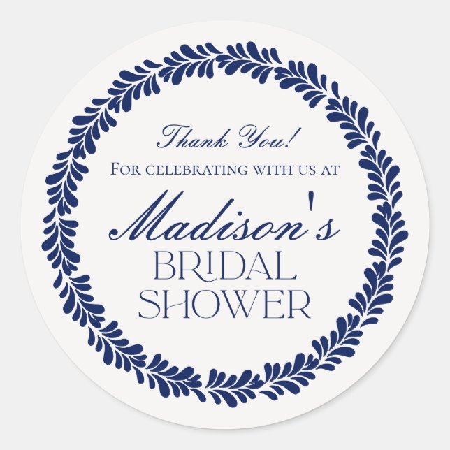 Sticker Rond Carrelage de Talavera Bleu Fête de Mariage Espagno (Devant)
