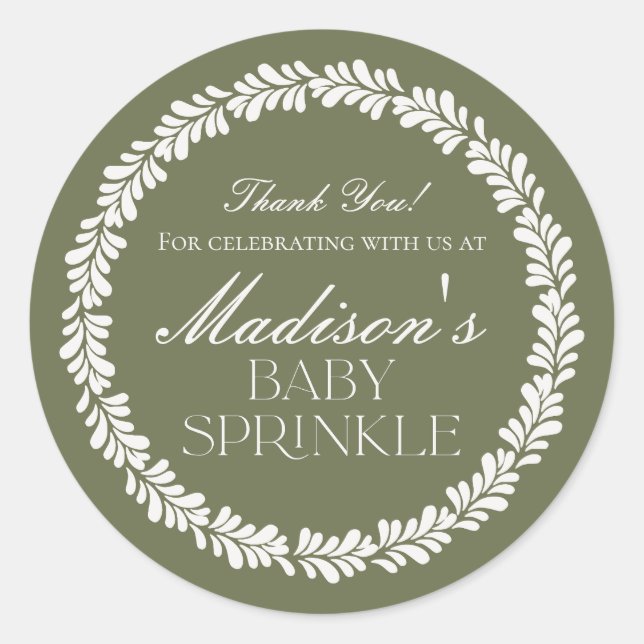 Sticker Rond Carrelage Talavera Vert Espagnol Fiesta Bébé Parse (Devant)