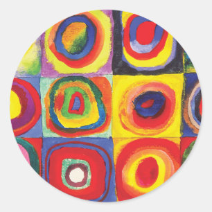 Sticker Rond Carrés avec cercles concentrés Hiroaki Takahashi