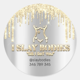 Sticker Rond Carrosserie Logo Cosmétique Sculpter les gouttes d