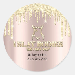 Sticker Rond Carrosserie Logo Cosmétique Sculpture Golden Drive