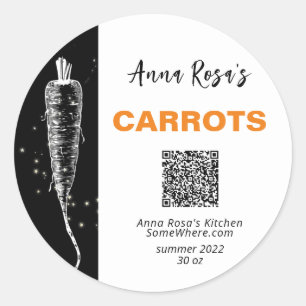 STICKER ROND *~* CARROT AP30 - DÉSHYDRATED CANNING FREEZE QR CL