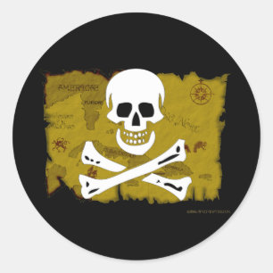 Sticker Rond Carte #3 de jolly roger