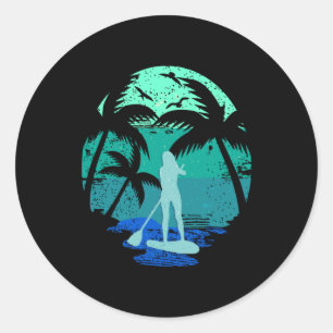 Sticker Rond Carte à pédales Standup Retro Vintage Design Cadea