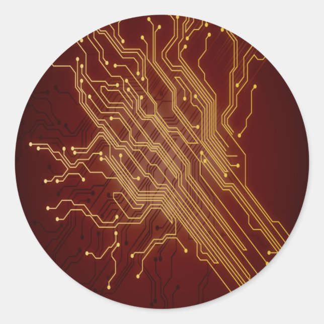 Sticker Rond Carte Dark Circuit (Devant)
