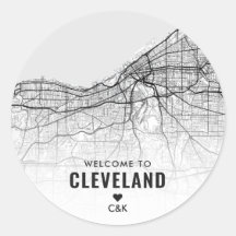 Carte de Cleveland, Ohio City | Bienvenue Mariage