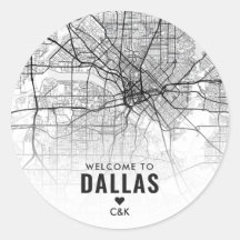 Carte de Dallas, Texas City | Bienvenue Mariage