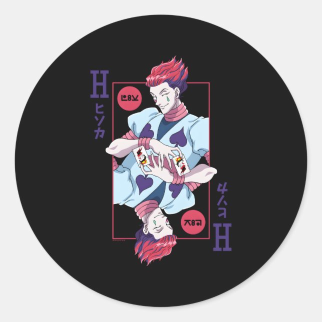 Sticker Rond Carte de jeu Hunter X Hunter Hisoka (Devant)