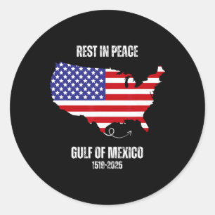 Sticker Rond Carte de l'Amérique golfe du Mexique Président gol