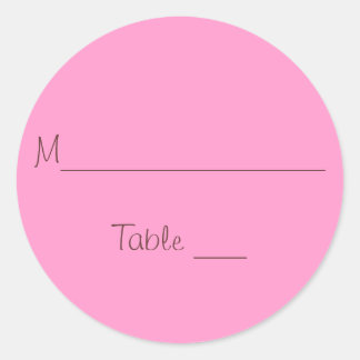 Sticker Rond Carte de lieu de mariage