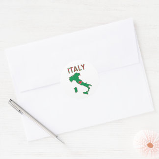 Sticker Rond Carte de l'Italie